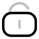 Unlock Line SVG Icon